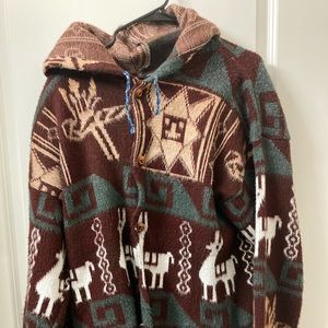 Wool hoodie button-down. Size: XL